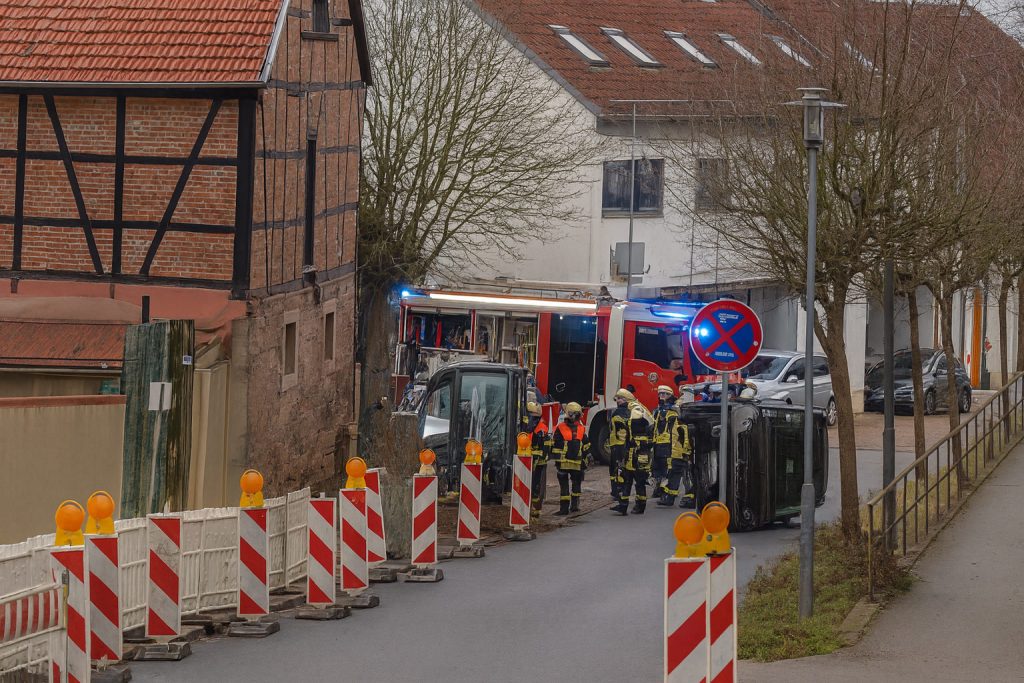 Verkehrsunfall in Oberwerrn am 07.12.2025.