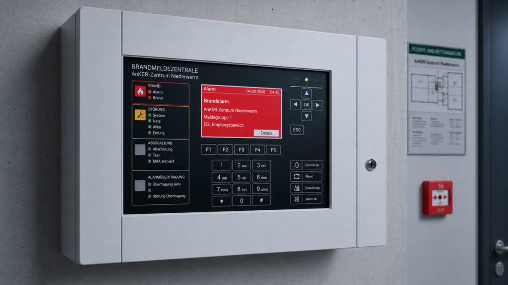 ausgelöste Brandmeldeanlage