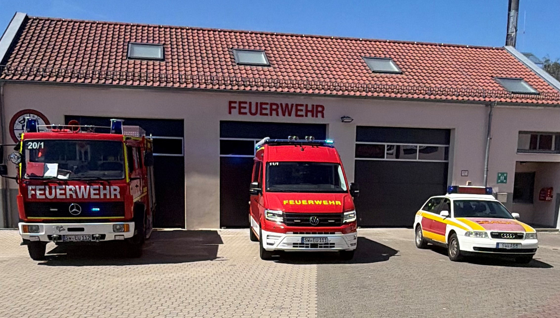 Die Fahrzeuge der Freiwilligen Feuerwehr Euerbach.